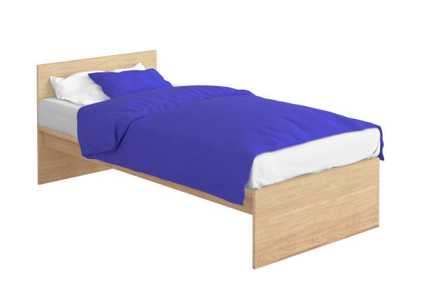 cama doble aislado - sheet single bed bed duvet fotografías e imágenes de stock