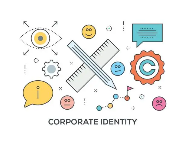 Vector illustration of Corporate Identity Concept with icons