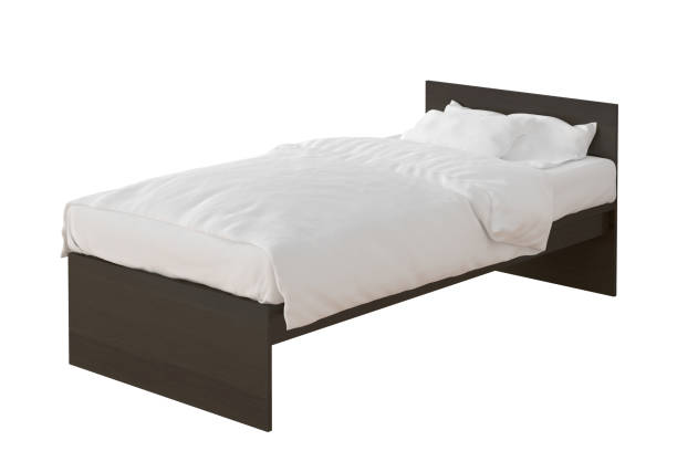 cama doble aislado - sheet single bed bed duvet fotografías e imágenes de stock