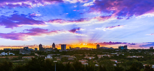 Sunset, fisheye view