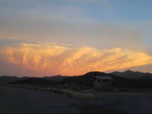 natural cloud formation at sunset
