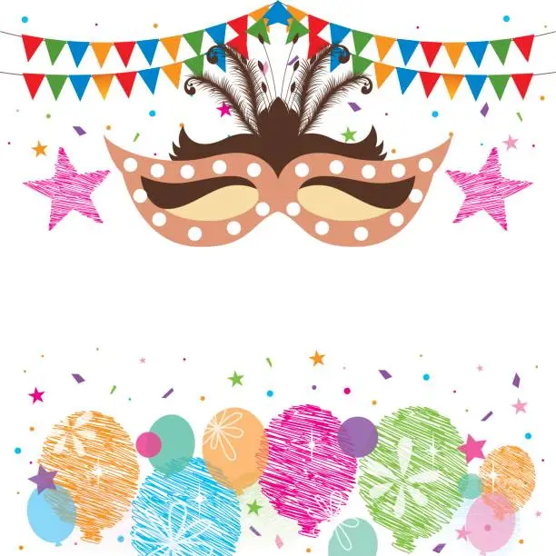 Vector illustration of Party Mask