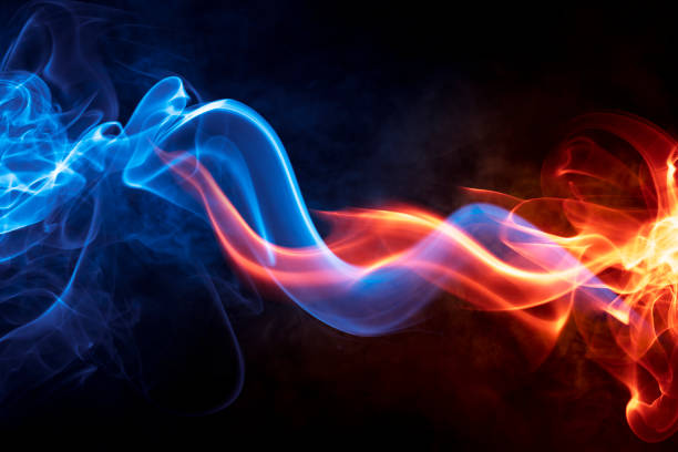 istock Clored abstract blue and red smoke 655794774