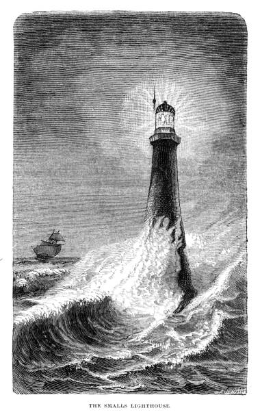istock Victorian illustration the Small's lighthouse Marloes peninsula Pembrokeshire,Wales 655811272