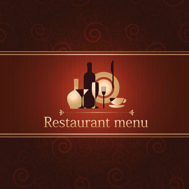 luxury template for a restaurant menu vector art illustration