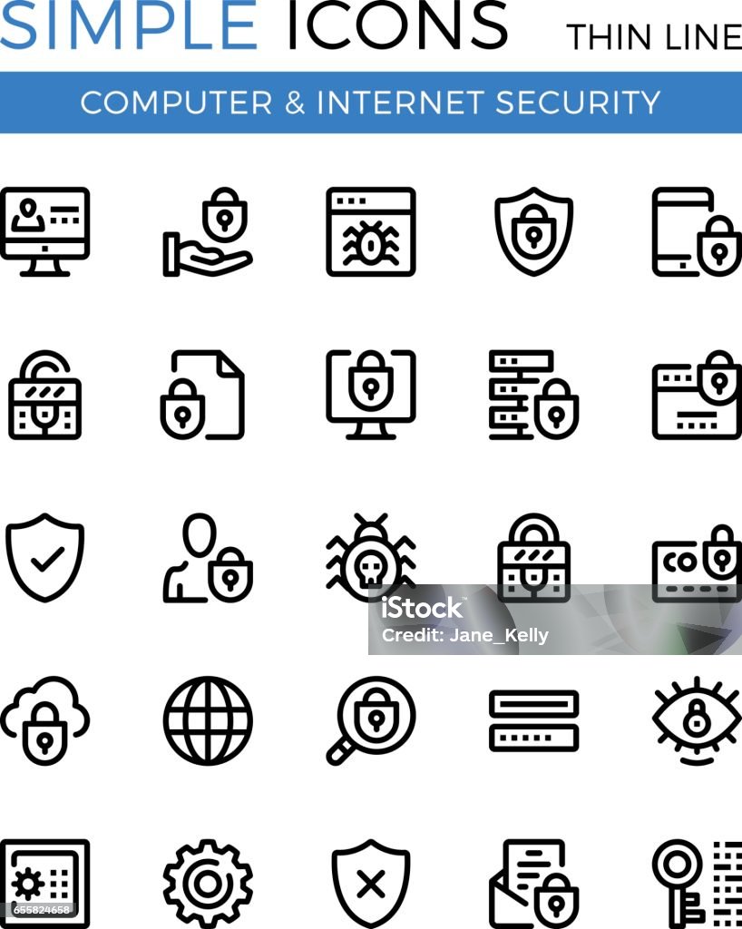 Internet security, cybersecurity, computer protection vector thin line icons set. 32x32 px. Modern line graphic design for websites, web design, etc. Pixel perfect vector outline icons set Internet security, cybersecurity, computer protection vector thin line icons set. 32x32 px. Line graphic design for website, web design, mobile app, infographic. Pixel perfect vector outline icons set Icon Symbol stock vector