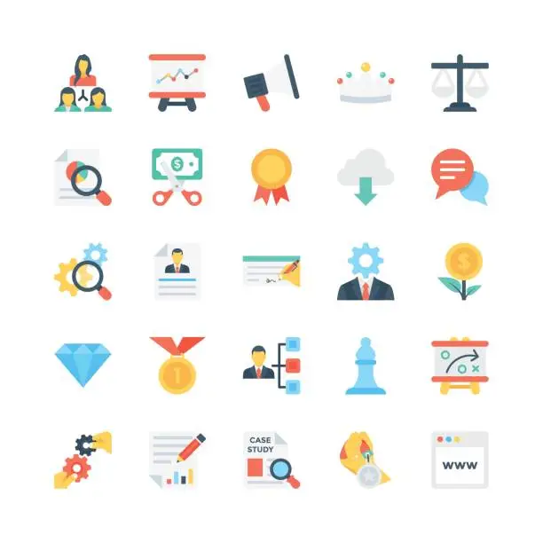 Vector illustration of Business Vector Icons 6