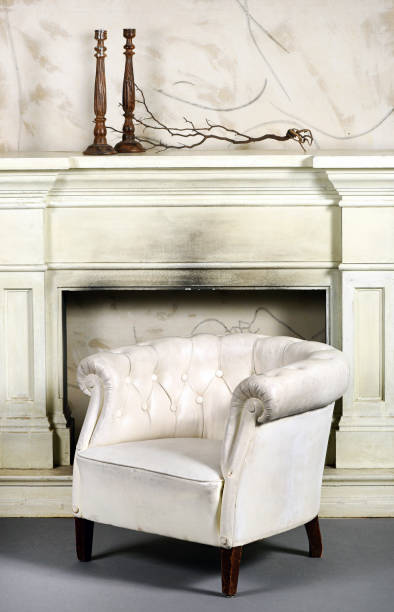 istock White leather armchair or tub chair 655843542