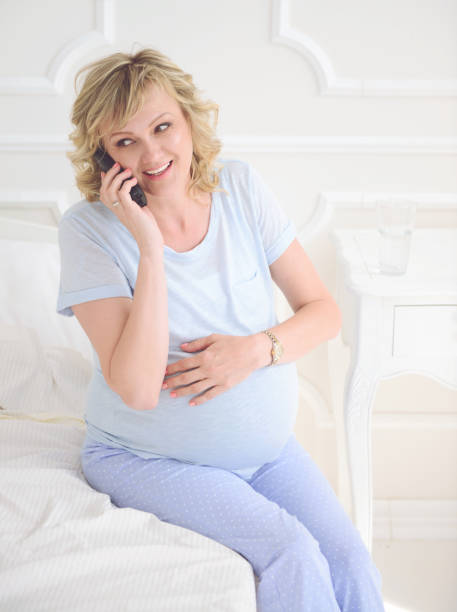Middle-aged pregnant woman