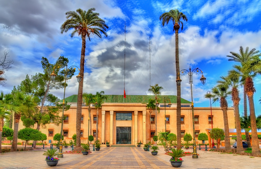 City hall of Marrakesh in the Municipal Palace, Morocco