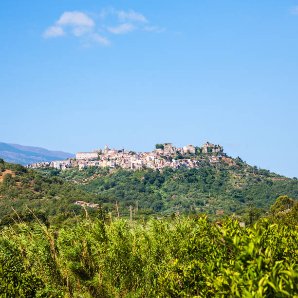istock Castiglione di Sicilia town on hill in Sicily 655872676