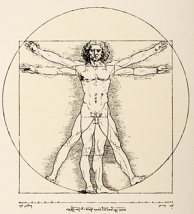 Leonardo's sketches and drawings: Vitruvian Man