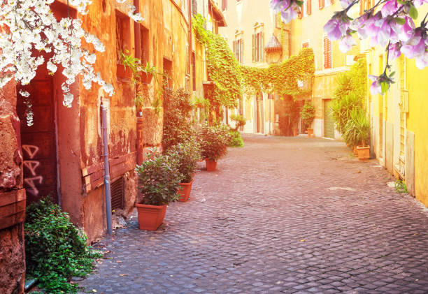 istock street in Trastevere, Rome, Italy 655874510