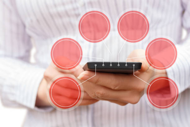 istock Scheme on the background of the mobile. 655877608