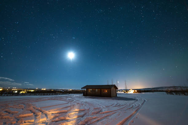 istock Night stars sky over my home 655892922