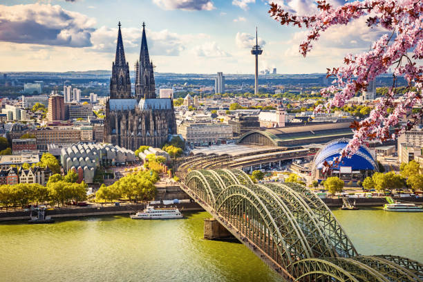 istock Aerial view of Cologne at spring 655902408