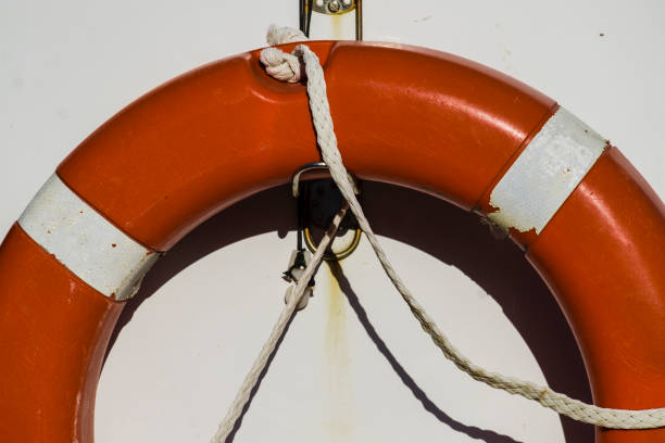 istock Close up of an old lifesaver 655903326