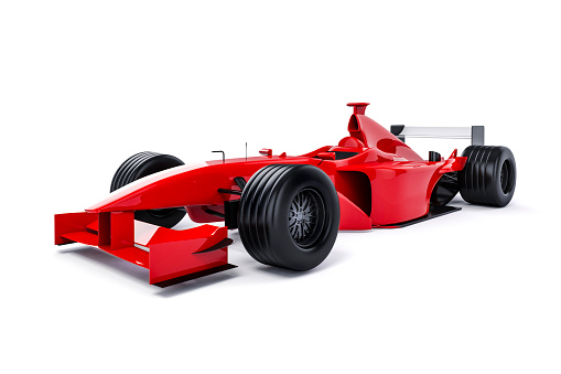 3d race car on white background