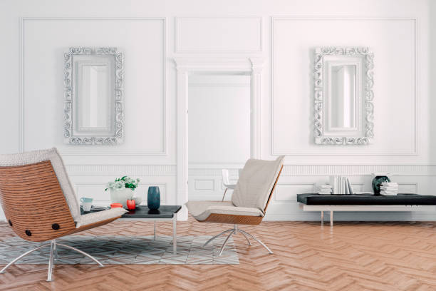 istock 3d render of beautiful clean interior 655923118