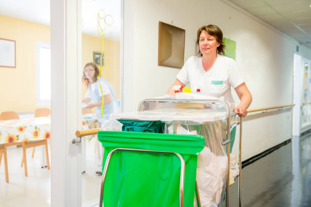 istock Caregiver Cleaning In The Retirement Community 655931816