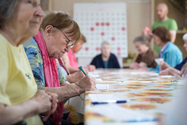 istock Leisure Activity - Bingo For Seniors In The Retirement Community 655933904