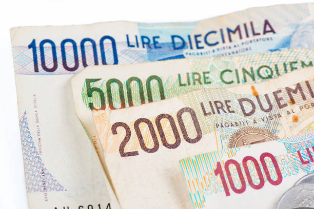 istock Banknotes from Italy. Italian lira 10000, 5000, 2000, 1000. 655950446