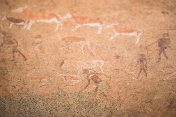 istock Rock paintings in Africa 655975954