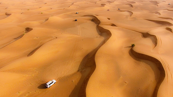 Aerial View of Desert safari