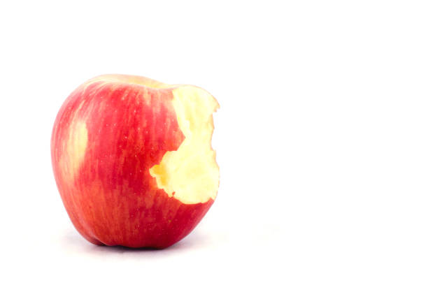 Green apple on white background