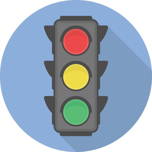 illustrazioni stock, clip art, cartoni animati e icone di tendenza di icona del vettore semaforo. - red light illustrations