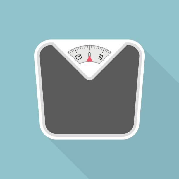 stockillustraties, clipart, cartoons en iconen met gewicht schaal met lange schaduw. - balans