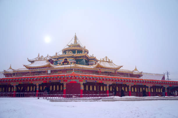 istock BTibet uddhist Academy in snow day, Sichuan, China 656011990