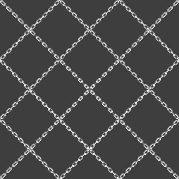 illustrazioni stock, clip art, cartoni animati e icone di tendenza di catena senza cuciture modello nero. - pattern seamless heavy close up