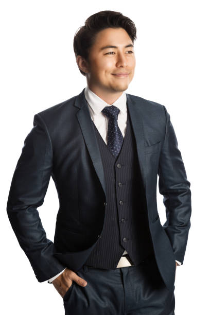 istock Handsome businessman in a blue suit and tie 656026118