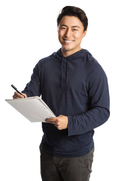 istock Smiling man with pen and paper 656026132