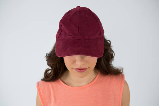 istock Beautiful woman in red cap 656032524