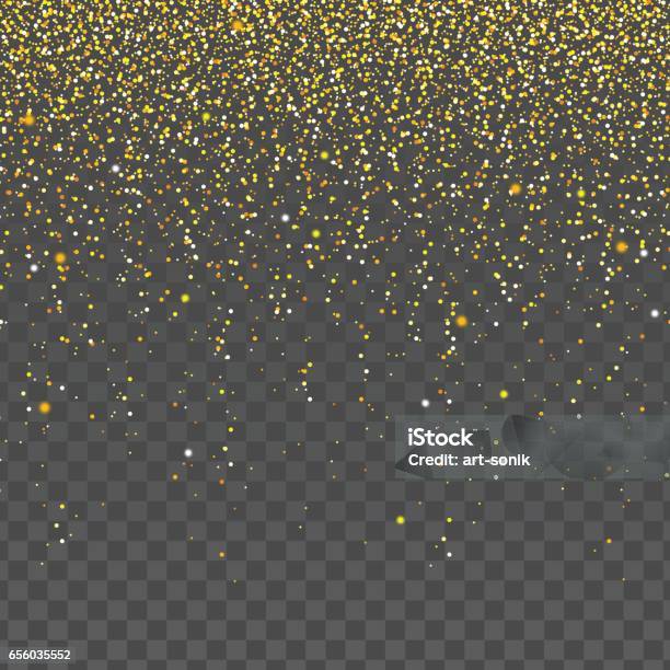 Falling Shiny Particles Vector Stock Illustration - Download Image Now - Abstract, Backgrounds, Birthday