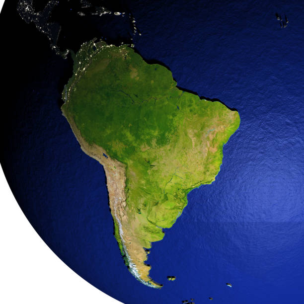 istock South America on model of Earth with embossed land 656043116
