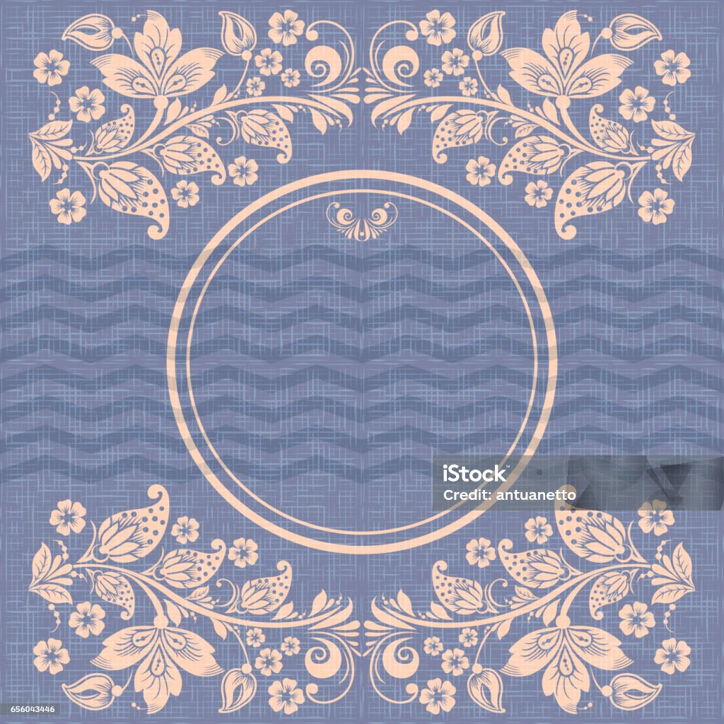 Russia Style Frame Retro Circle Frame Vector Russian Style Stock Illustration - Download ...