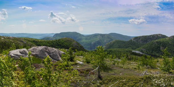 istock view with lake and mountain range in distance 656049100