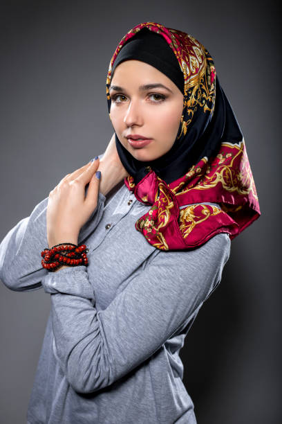 istock Portrait of Stylish Conservative Model with Hijab 656061408