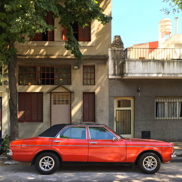 istock Vintage car parked in the street 656061614