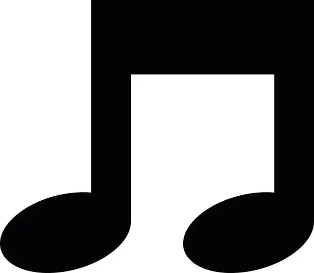 Vector illustration of Music note Icon