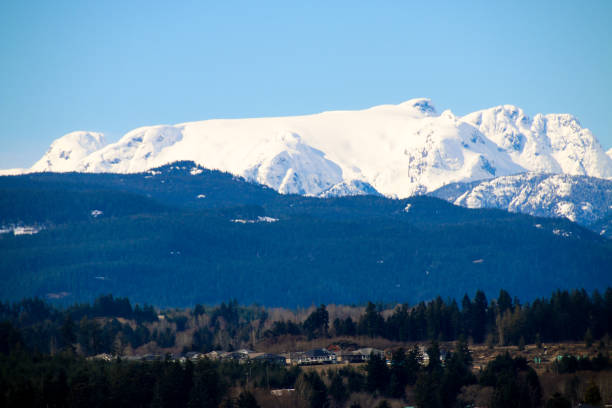 Mountains covered with snow in New Mexico, USA