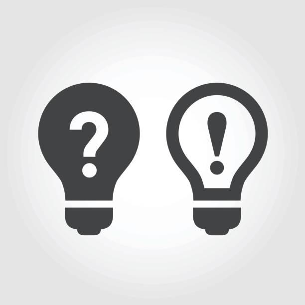 ikon masalah dan solusi - seri ikonik - question icon ilustrasi stok