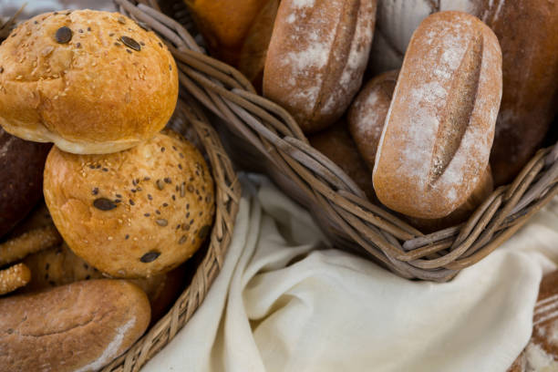 istock Various types of bread in wicker basket 656089928