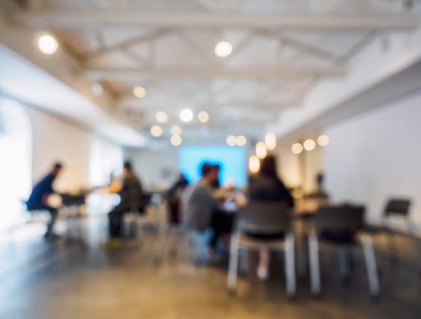 istock Blur People sitting interior office space indoor 656096908