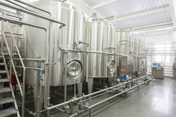 istock Technological equipment in the dairy plant 656101268