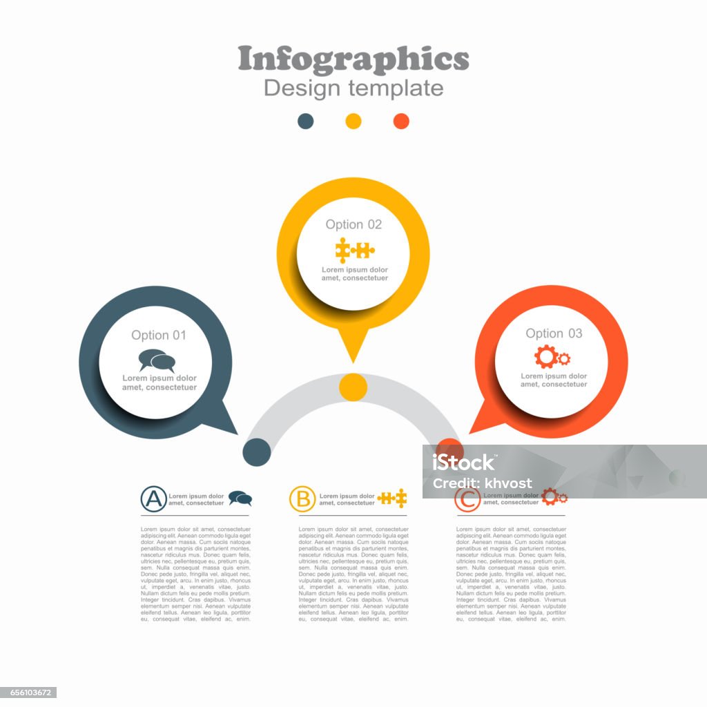 Infographic design template with place for your data. Vector. Infographic design template with place for your data. Vector illustration. Three Objects stock vector