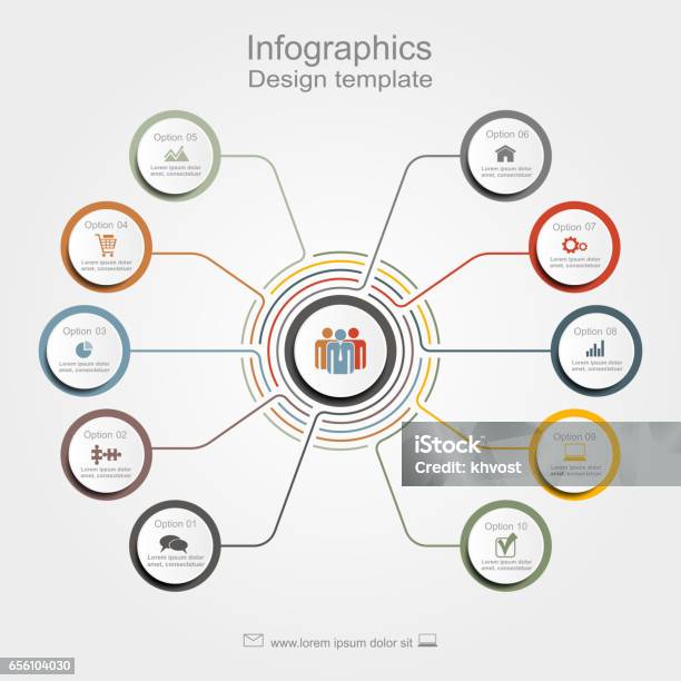 Infographic Design Template With Place For Your Data Vector Stock Illustration - Download Image Now